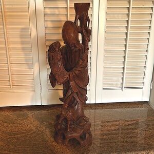 Large and intricate Chinese wood carving